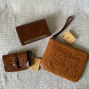 NWT Patricia Nash Tooled leather set